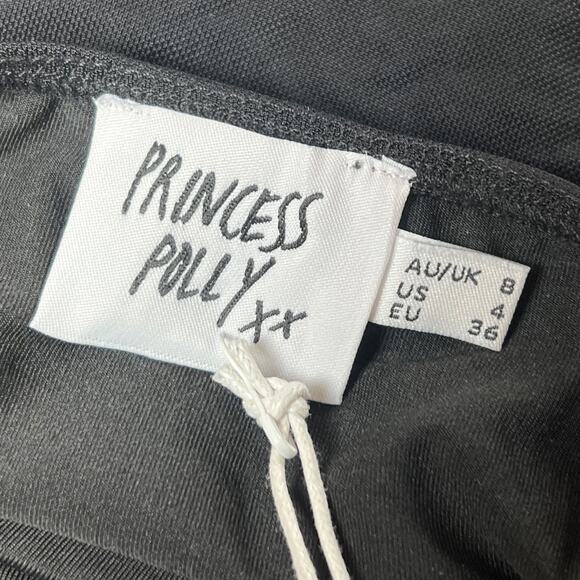 NWT Princess Polly Black Halter Body Suit Size 4 - Picture 2 of 6